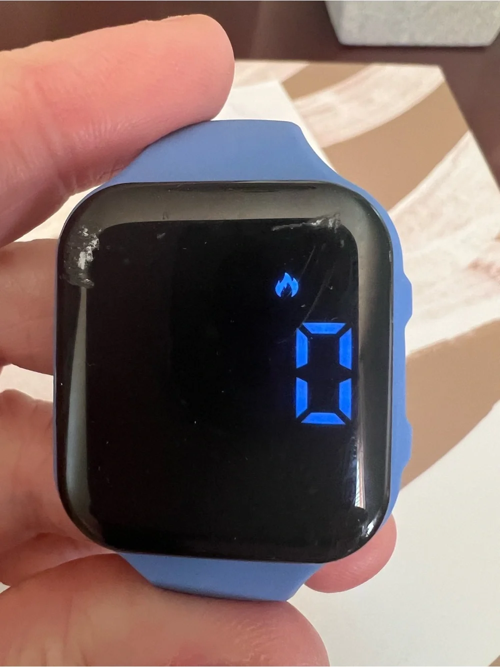 LED Pedometer Watch - Blue